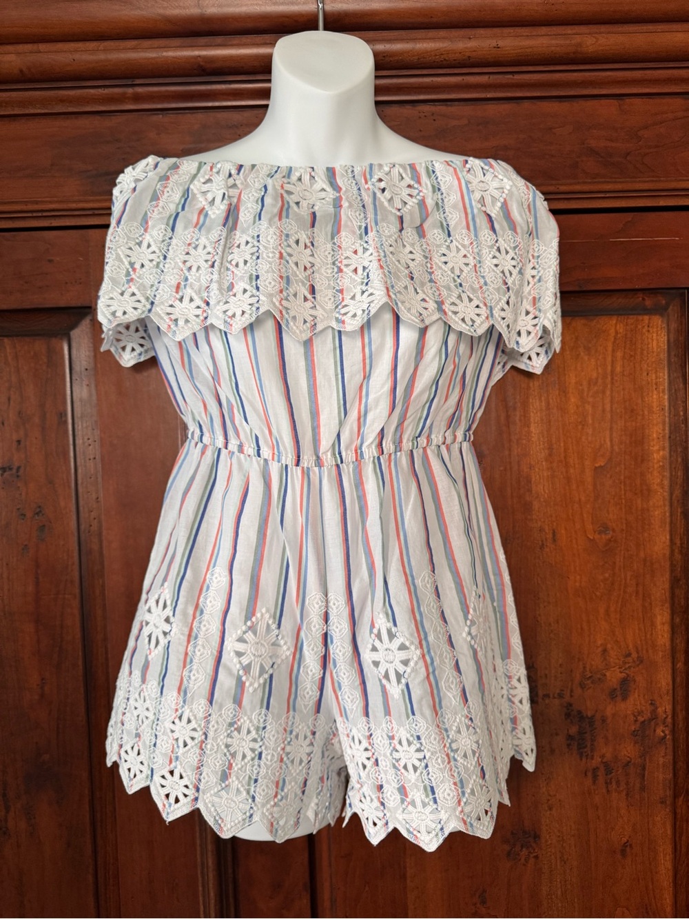 NWT Miguelina Alejandro Off Shoulder Romper Size M